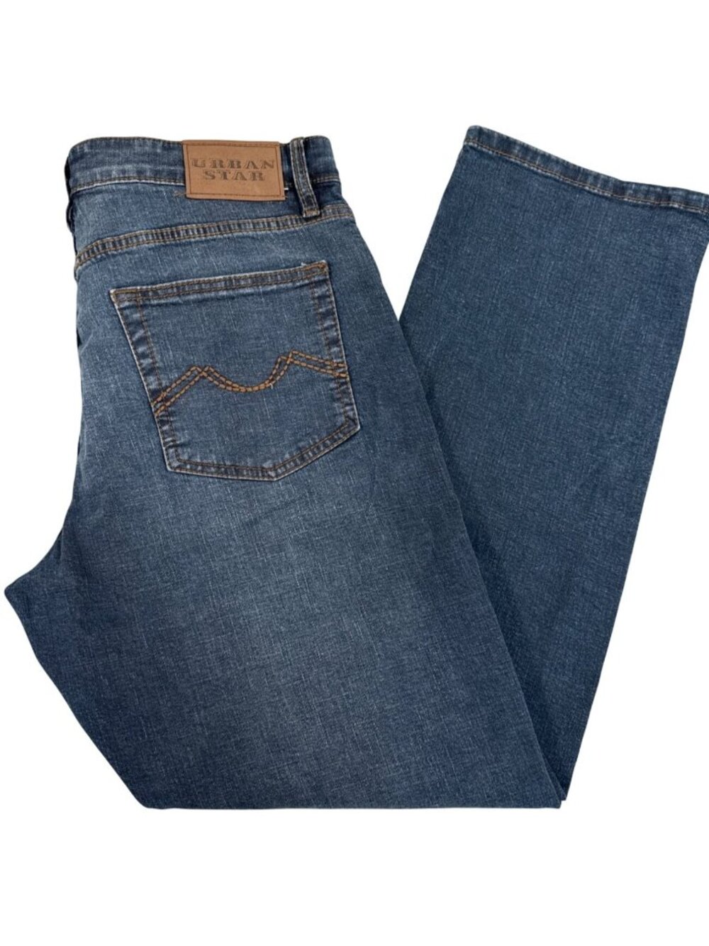 Urban Star Mens 34 Straight Leg Denim Jeans Dark Wash Outdoors Heavy Work